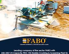 Fabo PRO-150 MOBILE CRUSHING SCREENING PLANT WITH WOBBLER FEEDER