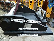 Lehnhoff - SW-Adapterplatte SW 21/25 HD verstärkt, - passend gebohrt zu HH-ATLAS-COPCO HBS 2500 HH-RAMMER S54 / S 55 / S56 / HH-RAMMER E63 / E 64 / E 65 / E 66 / E68 und CITY - SW-Identmaße: 80-500/600 mm - Bagger: 19t-40t